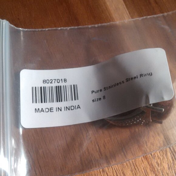 Aqua Nueva Moss Stainless Steel Solitaire Ring (Size 8) - Picture 16 of 16